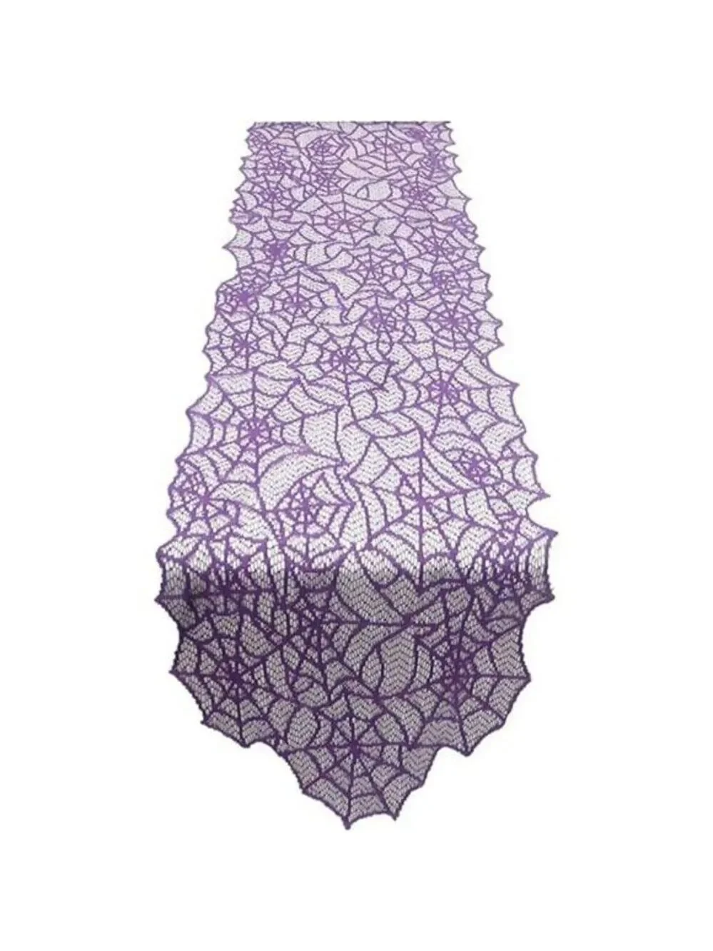 Halloween spider web lace table runner purple spooky party decoration dining roo